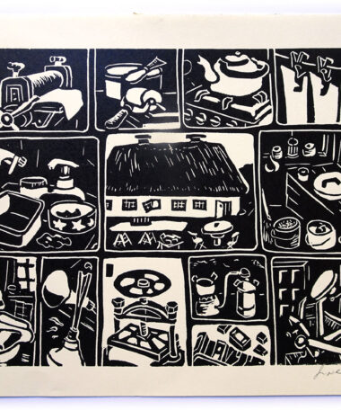 Linoldruck Darstellung Druckprozesse