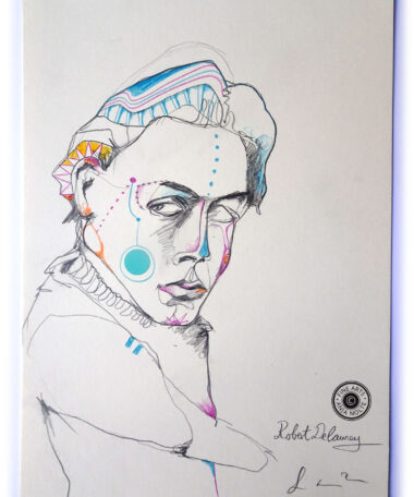 Zeichnung Porträt Robert Delauney