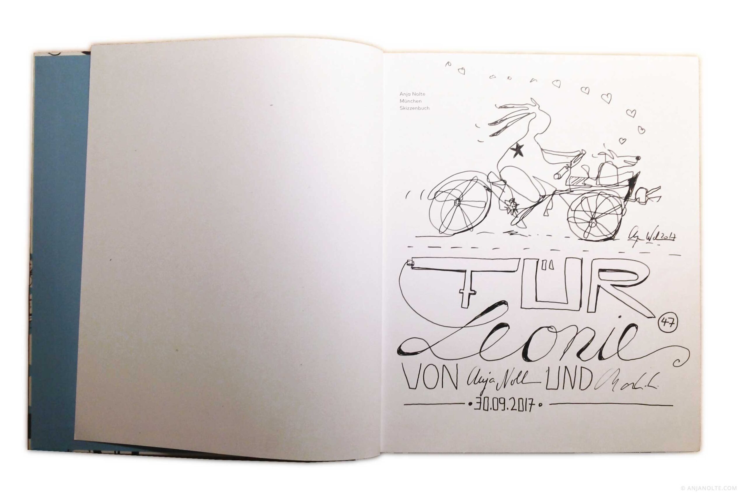 München Skizzenbuch mit gezeichneter Wunschwidmung – Bild 4